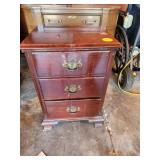 Mahogany Nightstand with Three Drawers