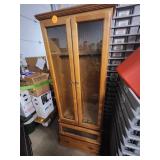 Wooden 8-Gun Gun Cabinet With Glass Doors
