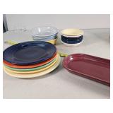 Variety of Multicolor Fiestaware Dishes