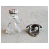 Scottie Dog Glass Bottle with Pepsi Opener