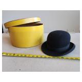 Black Bowler Hat with Original Box