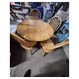 Wood Dining Table With 4 Chairs