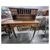 Wooden Secretary Desk With Hutch