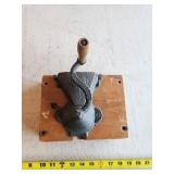 Cast Iron Coffee Grinder with Wood Base