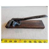 Antique Cast Iron Nutcracker with Wood Base