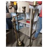 Three Brass Floor Lamps