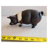 Cast Iron Piggy Bank in Black and White