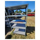 Metal Shelving Unit With Five Shelves