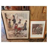Two Framed Norman Rockwell Prints