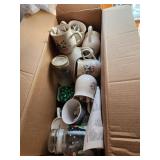 Various Coffee Mugs with Hand-Painted Details