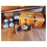 Wooden Toolbox With Miscellaneous Tools