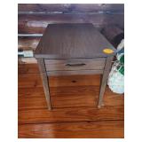 Wooden End Table with Single Drawer