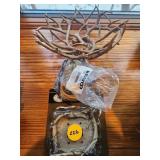 Deer Antler Decor Set with Basket and Switch Plate