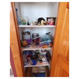Contents of Closet with Decorative Items