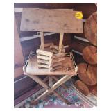 Rustic Wooden Wishing Well on Folding Base