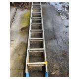 Aluminum Extension Ladder With Blue Safety Ends