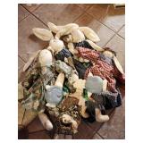 Handmade Fabric Bunny Decor Dolls