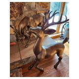 Decorative Deer Sculptures with Bronze Finish
