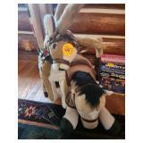 Reindeer and Horse Plush Toy Set with Accessories