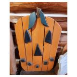 36-Inch Wooden Pumpkin Decor