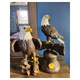 Bald Eagle Figurines on Decorative Bases