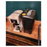 Bunn Coffee Maker and Desk Paper Shredder