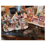 Christmas Village Decor Featuring Festive Building