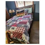 4-Piece Rustic Wood Bedroom Suit with Queen Bed