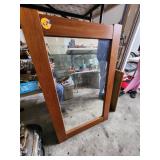 Wood Frame Rectangular Mirror