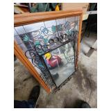 Two Decorative Mirrors With Floral Designs