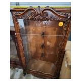Antique Ornate Wooden and Glass Display Case