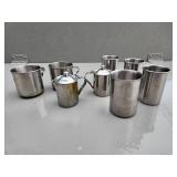 Stainless Steel Creamers and Cups