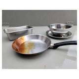 Stainless Steel Cookware Lot with Rust Present