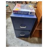 Metal Filing Cabinet with Box of Hanging Files