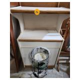 Microwave Stand With Decorative Candle Holder