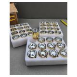 36 Gold-Tone Candle Cups with Mercury Glass Effect
