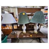 Three Table Lamps with Varying Styles