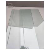 Glass Shelving Panels, 28 x 15.5 Inches, Set of Tw