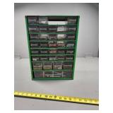 Tool Organizer With Contents in Green Metal Frame