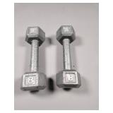 Two 8-Pound Hexagonal Dumbbells
