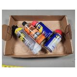 Box Containing Assorted Aerosol Cans