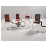 Nut Grinders with Glass Bases