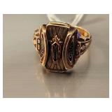 10K Gold Ring by Jostens With Engraved Design