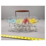 Six Automobile-Themed Tumblers with Holder