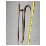 Three Steel Pry Bars in Various Sizes