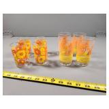 Mid Century Modern Floral and Citrus Glassware