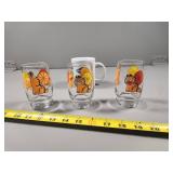 Garfield Juice Glasses and Goodyear Coffee Mug Set