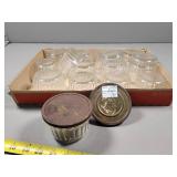 Hazel Atlas Variety Glassware Lot with Metal Lids