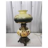 Gone With the Wind Hurricane Style Lamp with Flora