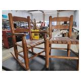 Vintage Wooden Children's Chairs, Including Rocker